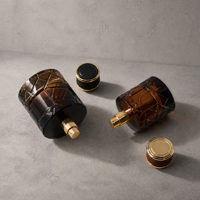 Flacon de parfum rond 50 ml pour homme, flacon vide en verre avec pulvérisateur à sertir et boîte – Meilleures ventes