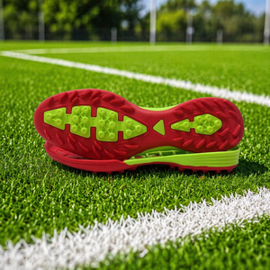 Semelle de crampons de football TF double couche multicolore YL-8004, en caoutchouc moulé flexible, matière première pour la production en série de chaussures - Product Image 2