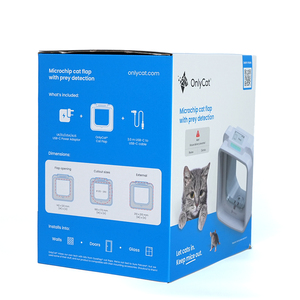 Boîte d'emballage en carton ondulé imprimée en CMJN personnalisée pour dispositif de porte pour <span class=keywords><strong>chat</strong></span> intelligent avec microchip - Product Image 2