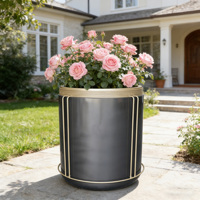 Jardinière sur pied personnalisée, grande taille, classique, minimaliste, simple, écologique, durable, en métal thermolaqué pour la maison et le jardin