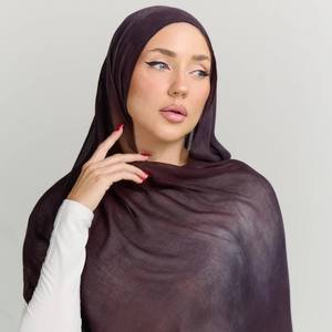 最新デザイン竹モーダル通気性軽量ソフトコットンモーダル織りモーダルイスラム教徒女性ショールヒジャーブスカーフ - Product Image 3