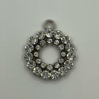 Clous de cravate en cristal multi-design argenté brillant, entretoises rondes creuses en strass pour embellissement de robes et tenues décontractées