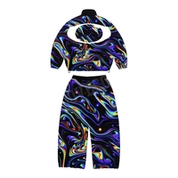 YSJY OEM Streetwear, sur mesure, ensembles de jogging en sublimation 2 pièces, surdimensionnés, fermeture éclair, style lettreman, survêtements Bamber, fabrication
