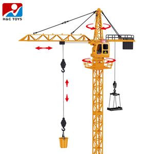 Grue à tour méga télécommandée infrarouge 4 canaux, modèle de levage rotatif de construction de 98 cm, jouet de voiture télécommandée avec chargeur inclus - Product Image 2