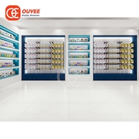 Unité d'affichage contemporaine pour pharmacie, service après-vente, design intérieur en plexiglas pour pharmacie