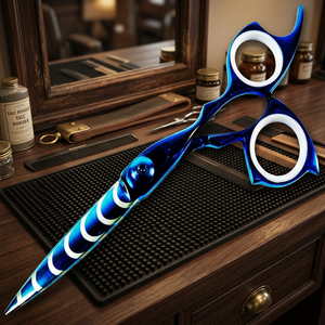 Ciseaux professionnels de qualité supérieure en acier inoxydable japonais 440C à haute teneur en carbone pour salon de coiffure, pour droitiers, avec manche long - Product Image 1