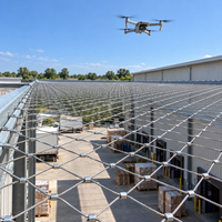 Filet anti-drone personnalisé en câble métallique 50x50cm 6mm en acier galvanisé à chaud pour la couverture aérienne des bâtiments commerciaux