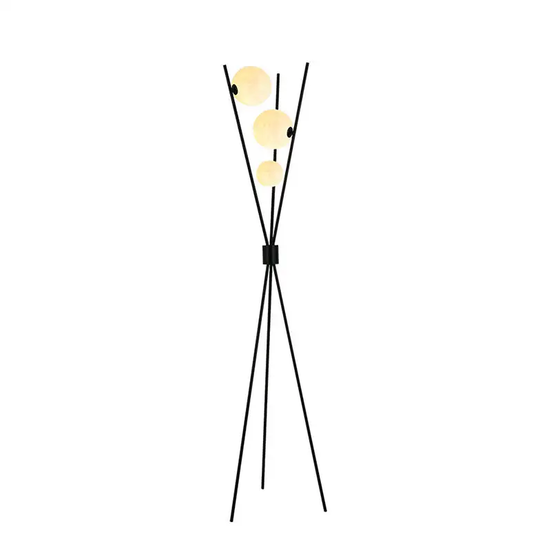 Moderne Designer Luxus minimalist ische Schmiedeeisen Stativ Stehlampe Innen beleuchtung 3 Glaskugel Stehlampe