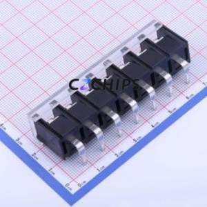 KF48R-9.5-7P Barrier Terminal Block Bent Lead Through Hole,P=9.5mm Connector With Cover Plate 9.5mm 1x7P Right Angle Pin - Product Image 2