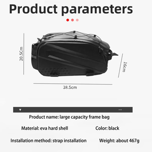 Fietsachterrek Zitleuning Harde schaal Waterdicht PU 10L Fietstas Bagagedrager Mountainbike-accessoires - Product Image 6