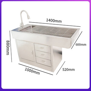 Mesa de Examen Veterinario DMVT06 de Acero Inoxidable de Buena Calidad, Mesa de Tratamiento para Mascotas, Mesa de Cirugía Animal - Product Image 2