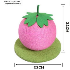 Poste Rascador para Gatos con Forma de Fruta de Sisal, Fresa, Naranja, Piña, Mesa de Billar, Estructura para Trepar para Gatos Pequeños, Juguete para Afilar Uñas de Gato - Product Image 3