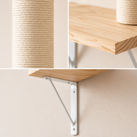 Ensemble de meubles muraux pour chat, étagères murales modulaires en bois, pont en corde, griffoir en sisal, hamac en tissu pour chats d'intérieur