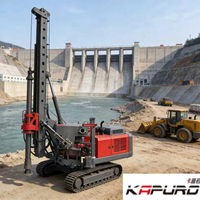 Perforadora Kapuro KP-200 Dr Illing Depth 200m para minería de pozos de agua sobre orugas, perforadora hidráulica mini de pozos