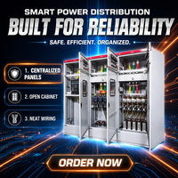 Armoire de distribution électrique basse tension combinée multi-armoires, tableau électrique pré-câblé, centre de puissance industriel IP40/IP53