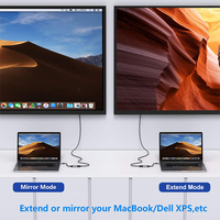 Câble USB-C vers DP OEM/ODM 8K 60Hz 4K 144Hz, mâle-mâle, 2 m, en alliage d'aluminium, pour PC portable
