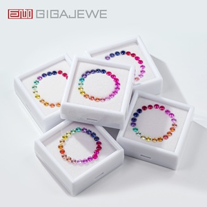 Conjunto de Gemas Sintéticas de <span class=keywords><strong>Zafiro</strong></span> Arcoíris de Laboratorio para Joyería, Sanación y Colección - Product Image 5