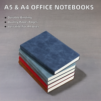 A5 Cahier souple classique Logo personnalisé Bureau Réunion Journal d'affaires Taille A6 Imprimé Style PP Couverture en cuir Reliure à feuilles mobiles