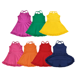 Robes de sport tricotées pour bébés filles, longueur genou, vêtements de sport - Product Image 1