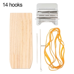 Petit kit de métier à <span class=keywords><strong>tisser</strong></span> avec 14 crochets Mini métier à repriser portable Machine à <span class=keywords><strong>tisser</strong></span> à raccommoder rapidement - Product Image 3