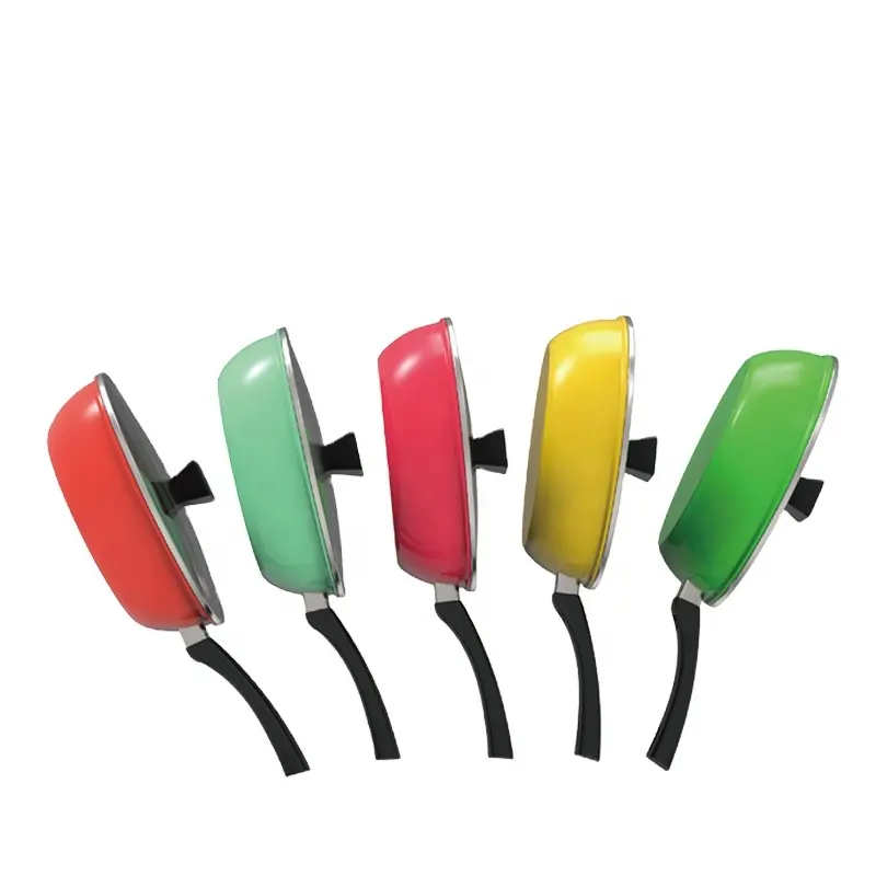 Assadeiras anodizadas com tampa de 12 polegadas, frigideira antiaderente padrão para cozinhar, cor personalizada