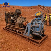 Pompe centrifuge horizontale pour boues, 1480 tr/min, haute vitesse, roue en alliage chromé haute résistance à l'abrasion, pour transfert de résidus miniers, CE