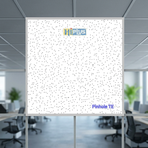 Plaque de plafond suspendu en laine minérale perforée Hi Plus Pinhole TE 2x2 pieds, à encastrer, insonorisante, pour bureau - Product Image 1
