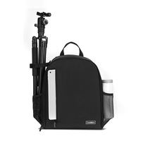 Wasserdichter Dual-Shoulder DSLR Regenschutz Kameratasche Outdoor Nylon Fotografie Stativhalter Kamera-Rucksack