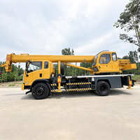 Grue mobile articulée à flèche télescopique hydraulique de 12 tonnes avec nacelle, certifiée CE