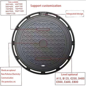 맞춤형 플라스틱 몰딩 유리 섬유 정화조 커버 및 SMC 복합 맨홀 커버 시리즈 - Product Image 6