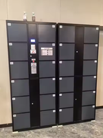 Casier intelligent électronique en métal assemblé en usine avec système RFID pour pièces de monnaie, casier à bagages numérique pour supermarchés et usage public