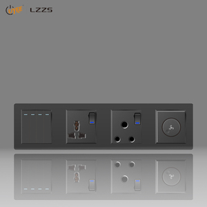 Promosi BS standar baru saklar soket dinding Listrik 86mm * 155mm aluminium awet USB Tipe C tombol tekan Panel sentuh - Product Image 2