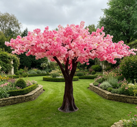 Arbre décoratif de fleurs de cerisier artificielles roses, arbre fleuri personnalisé pour la remise des diplômes, Noël, Nouvel An, Halloween
