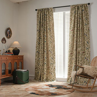 Rideaux de maison modernes à motifs de fleurs et d'oiseaux, rideaux semi pare-soleil, salon, chambre à coucher, rideaux en tissu d'étude