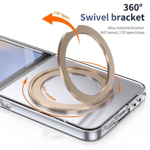 Custom Magnetic Clear <b>Phone</b> Case for Samsung Z Flip 8 7 6 5 4 3 With 360° Stand Front <b>Screen</b> <b>Protector</b> Shockproof Hard Cover - Product Image 6