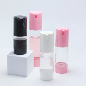 Fashion 30ml 50ml 15ml AS PP Rubber Refillable 33mm Frosting Matte <b>Black</b> Airless <b>Pump</b> Bottle With Cream <b>Pump</b> for Cosmetic - Product Image 2