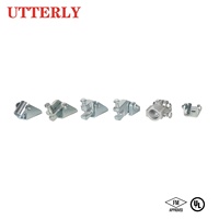 Support de fixation antichoc UTT10 en acier au carbone galvanisé pour structure, catégorie : Serre-câbles