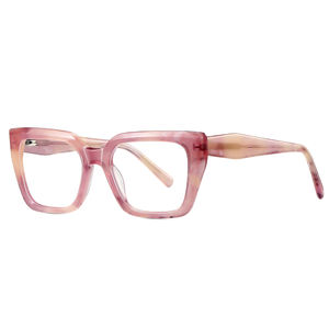 <span class=keywords><strong>Gafas</strong></span> de Acetato Cuadradas con Protección Anti-Luz Azul para <span class=keywords><strong>Mujer</strong></span> MS 18101, con Lentes de Resina con Diseño Floral, Montura Completa y Duradera - Product Image 5