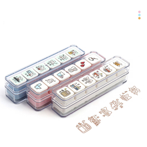 Tampon encreur personnalisé 3, 4 ou 6 en 1 avec impression UV de haute qualité, tampon en plastique mignon pour remerciements - Product Image 2