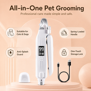 Cortauñas Digital LED Blanco para Mascotas, Recargable y Portátil, Herramienta de Cuidado de Uñas para Perros y Gatos - Product Image 3