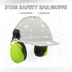 <span class=keywords><strong>Protection</strong></span> <span class=keywords><strong>auditive</strong></span> professionnelle de sécurité 31dB, type bandeau détachable, réutilisable, pour casque et casque de chantier, en matériaux PU et ABS, protège-oreilles - Product Image 2