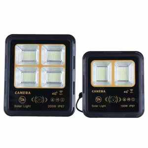 100/200w חיצונית wifi מצלמת אינטרנט אבטחה עמיד למים הצפה השמש אור שלט רחוק שלט רחוק - Product Image 1