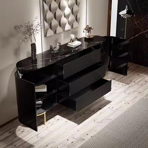 Armadietto del Foyer di lusso leggero italiano | Credenza moderna e minimalista del ristorante | <span class=keywords><strong>Arredamento</strong></span> interno dipinto a mano con pannello roccioso - Product Image 3