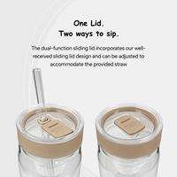 Gobelet en verre borosilicate de haute qualité, à double paroi, isolé, portable, anti-fuite, pour boissons froides, pour usage quotidien