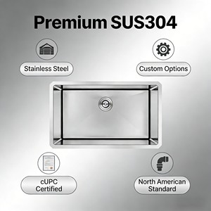 Lavello da cucina a tazza singola fatta a mano da 30 pollici consegna rapida Multi-funzionale in acciaio inossidabile 304 SUS304 - Product Image 1