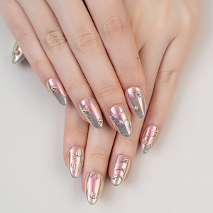 Aurora Pink 3D handgemachte Acryl presse auf Nägeln Großhandel Y2K Falsche gefälschte Nägel Hochwertige handgemachte Presse auf Nägeln - Product Image 6