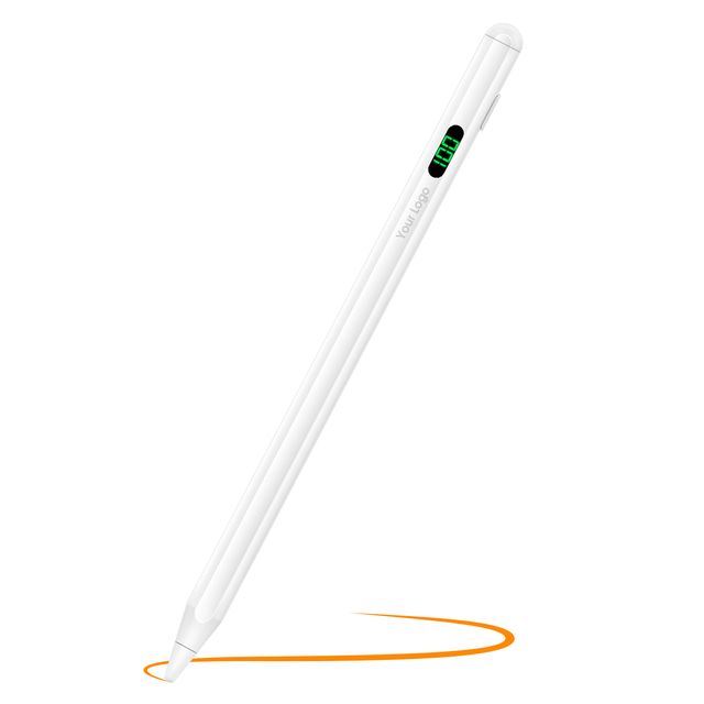 Smart Magnetic Metal Stylus Pen with Palm Rejection Replaceable Nib Tilt Angle Sensing for Tablet 10/9/8/7/6 LED Battery Display