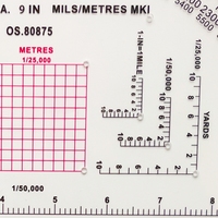 Transportador de Navegación Semicircular de Plástico Transparente de 9 Pulgadas para Marcar Distancias en Mapas