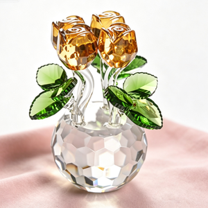 Nouvelle figurine en cristal rose étincelante et élégante, artisanat en cristal coloré, idéale pour la décoration intérieure et les entreprises - Product Image 4