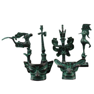 Juego de Figuras de Bronce Sanxingdui, Imitación Antigua, Artesanía Metálica, Decoración del Hogar, Recuerdo Coleccionable, Regalo - Product Image 5